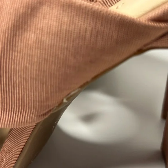 Gianni Bini Dusty Rose Open Toe Bow and Ruffle Slip On Heel Size 6.5 - Picture 10 of 12